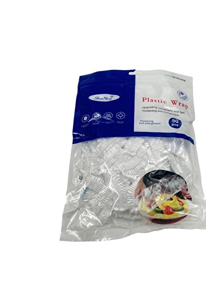 B&D Plastic Food Wrap Set 50 Pieces – Reusable Stretch Food Covers for Bowls,...