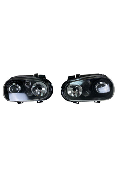 Depo Μπροστινά φώτα Vw Golf IV R32 - μαύρα, χωρίς λάμπες (H7) - σετ 2 τεμαχίων.