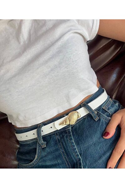 LİA KEMER Merit Sea Snail Buckle Belt Waist Belt Jacket Belt Dress Belt Trous...