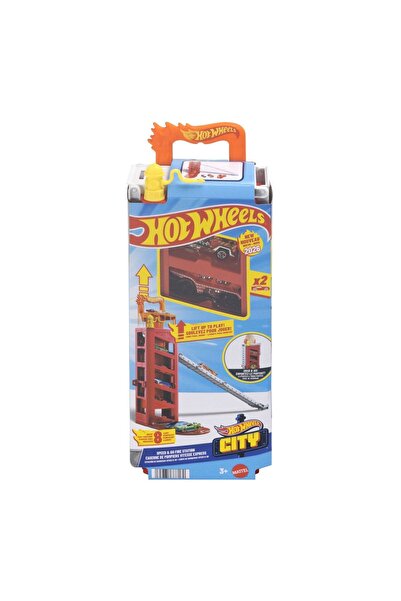 mattel Set de joacă Hot Wheels City Stație de Pompieri cu 2 mașini incluse