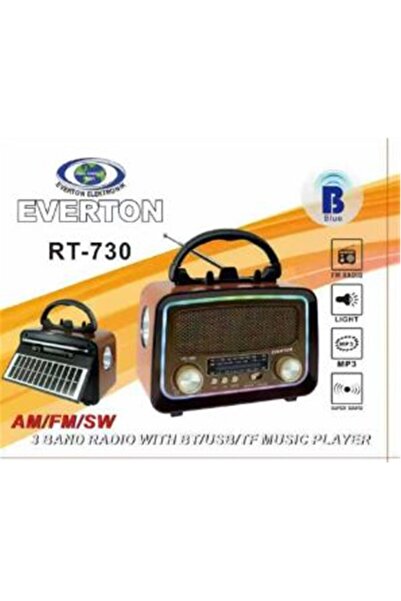 Universal راديو النوستالجيا Everton RT-730 بلوتوث USB-Micro SD مع ساعة