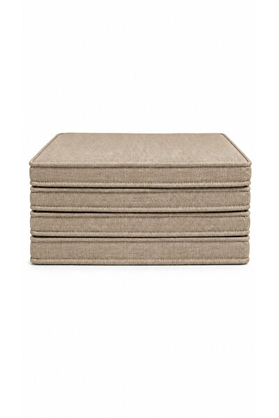 Rihan Mobilya Keten Fitilli 53x46 Cm Sandalye Ölçüsüne Uygundur. 4 Parça Sand...