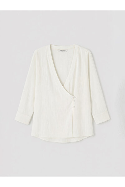 LC Waikiki Özmarka New Season Double-Breasted Collar Women's Kimono