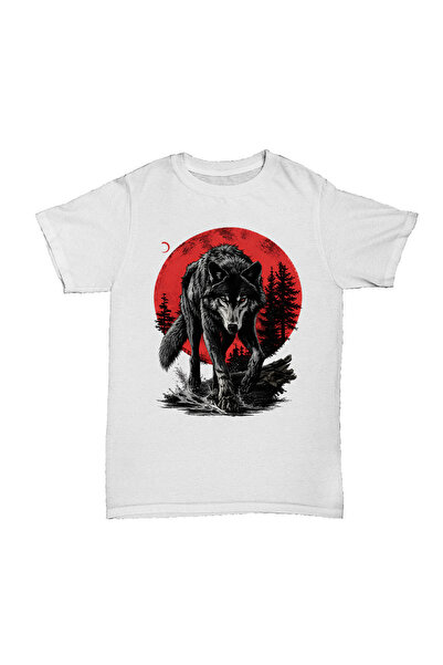 l'eivor Alfa Kurt Full Moon Printed Men's Cotton T-Shirt