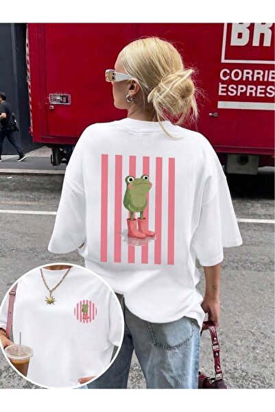 SVART WEAR Frog Printed Oversize Crew Neck Summer T-Shirt