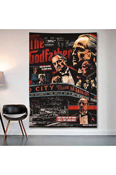 Geek Cultcha The Godfather Wall Cloth Wall Tapestry First Quality Satin Fabri...