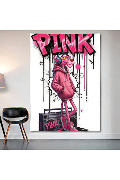 Geek Cultcha Pink Panther Wall Covering Wall Tapestry First Quality Satin Fab...