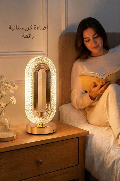 Generic 1Pc Acrylic Crystal Touch Dimmable Table Lamp Usb Rechargeable 3 Colo...