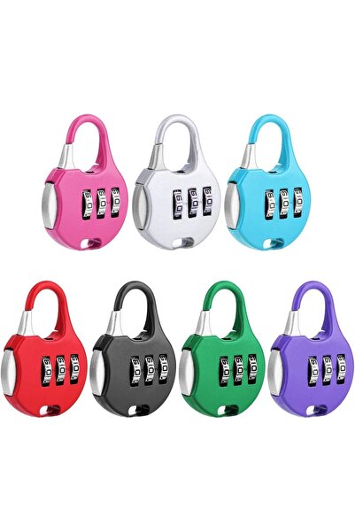 Arabest Lock,7-Piece Luggage Padlock,Adjustable 3-Digit Combination Lock,for ...