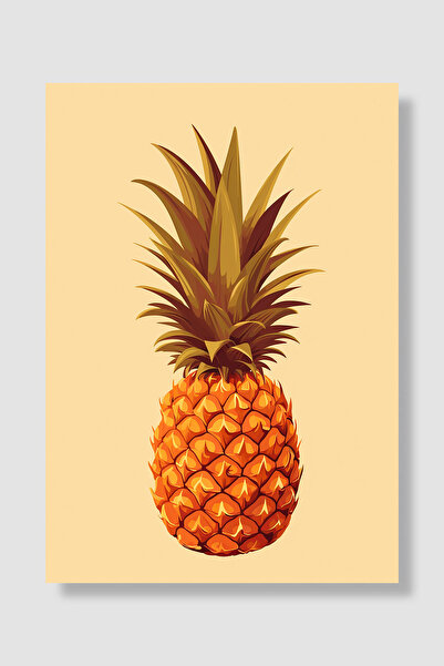 Luna Marissa Fruit Poster Pineapple Illustration Tropical Yellow Artistic Kit...