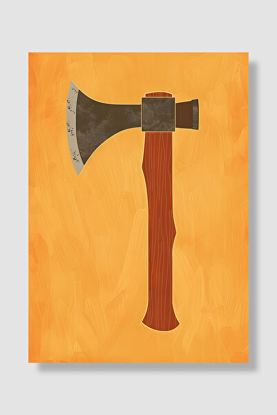 Luna Marissa Axe Poster Minimalistă cu mâner din lemn, topor pentru lemne, fu...