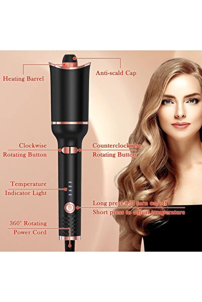YuTai Automatic Rotating Hair Curler Anti-Scald 4 Temperature Adjustable Hair...