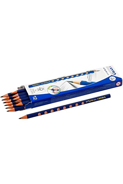 LYRA Set 12 creioane HB, LYRA, 7.2 mm, Plumb, 3.3 mm, Albastru