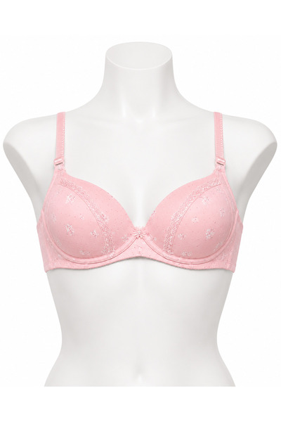 Generic Bra for Girls with Floral and Pink Design, Size 50 |   Floral Pattern...