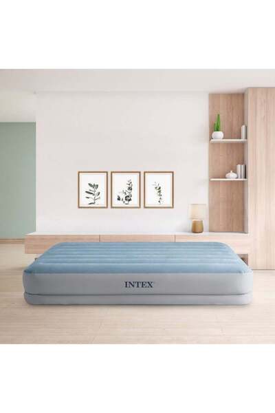 Intex Saltea gonflabilă dublă DURA-BEAM Plus cu pompă încorporată 2.03 x 1.52...