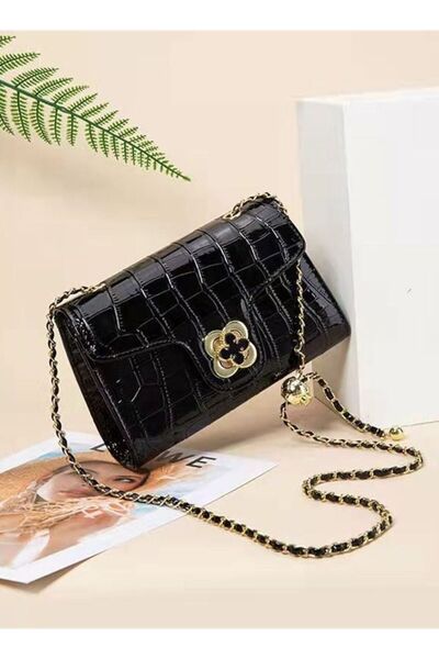 ETERNAL Fashionable Women's Shoulder Bag With Four-leaf Clover Accessory, Cro...