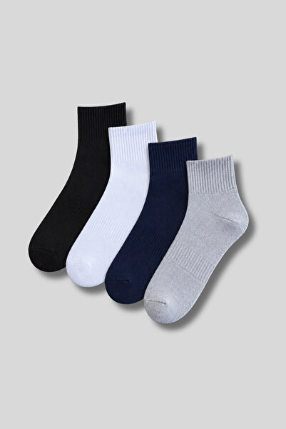 Ada Çorap & İç Giyim Men's 4-Pack Cotton Sole Towel Mid-Length Sports-Tennis ...