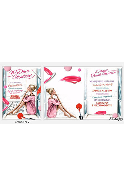 STAMP Felicitare Karnet urodzinowy multicolor 13x18cm set