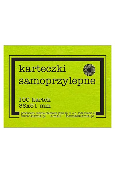 OEM Note adezive Ziemia Obiecana 38x51mm 100 foi verde