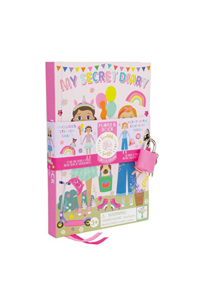 Floss & Rock Jurnal cu lacat, Floss & Rock, 15x10x1,5 cm, set cu autocolante