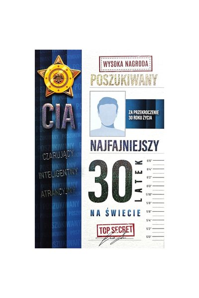 Yeku Felicitare aniversara / karnet Poszukiwany, pentru 30 de ani, pentru bar...