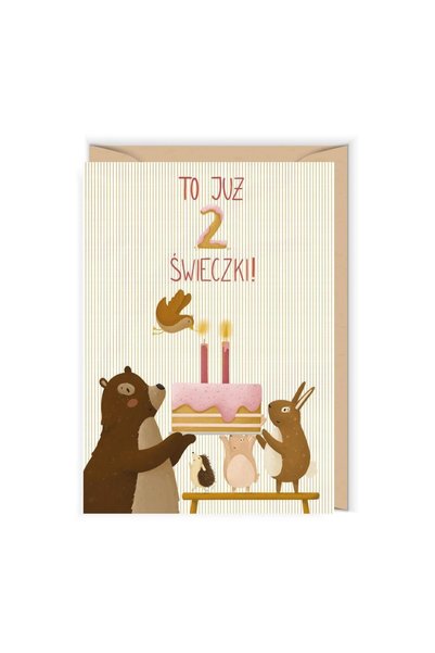 Cudowianki Felicitare aniversara Cudowianki, card pliabil cu plic, pentru 2 a...