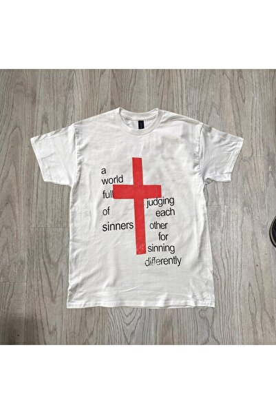Grafftee Clothing Тениска  "Грешници " с принт, унисекс, овърсайз