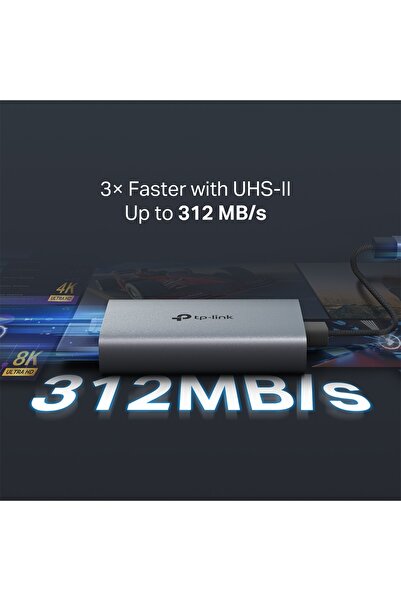 TP-LINK UA440C | USB 3.0 Type-C SD & microSD Kart Okuyucu | 312MB/s UHS-II Hız | Çift Kart Okuma/Yaz