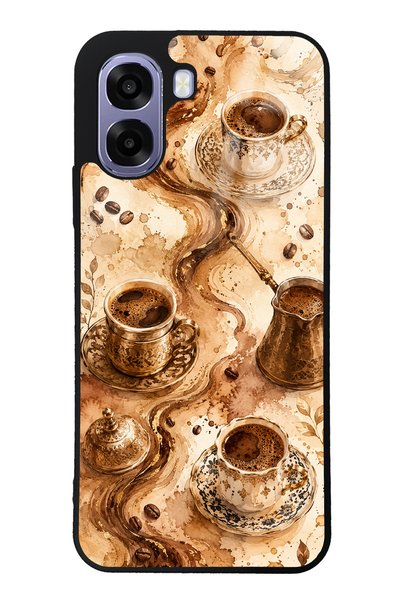 Spoyi Oppo A6T Golden Mocha Flow Design Glossy Phone Case