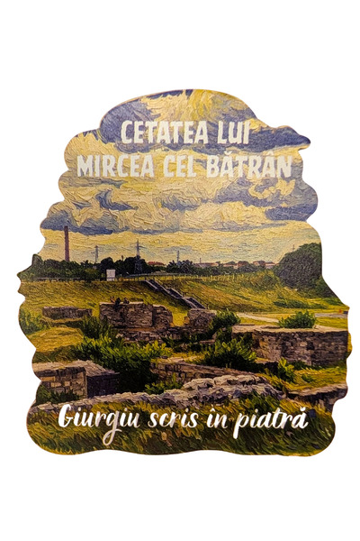 Danube souvenirs Magnet de frigider din metal 7 cm – Cetatea lui Mircea cel B...