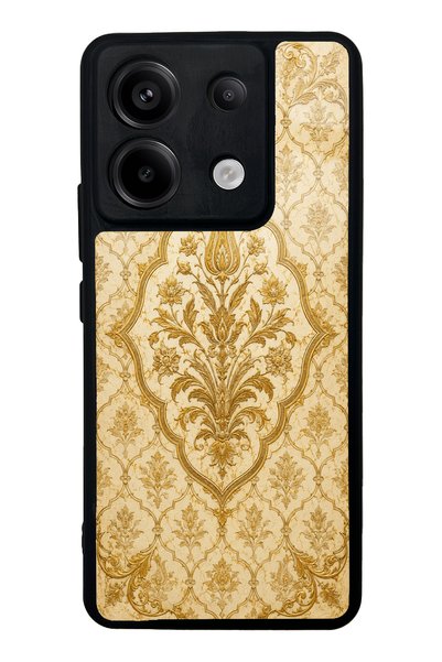 Spoyi Xiaomi Redmi Note 13 Pro 5g Ivory Ottoman Gold Design Glossy Phone Case