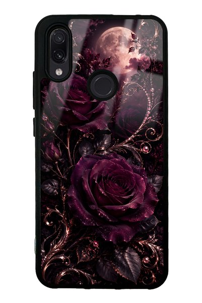 Spoyi حافظة هاتف لامعة بتصميم وردي فاتح من سلسلة Xiaomi Redmi Note 7 Moonlit