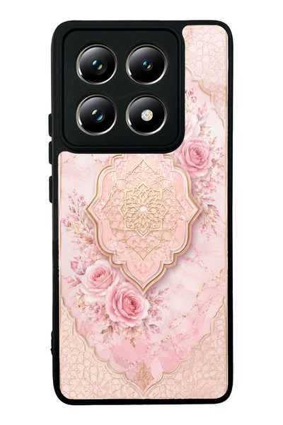 Spoyi غطاء هاتف لامع بتصميم وردي عثماني لـ Xiaomi Mi 14T Pro