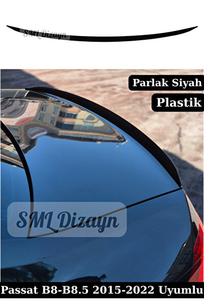 SML Dizayn VW Passat B8 - B8.5 Uyumlu Bagaj Üstü Spoiler - Parlak Siyah Piano...