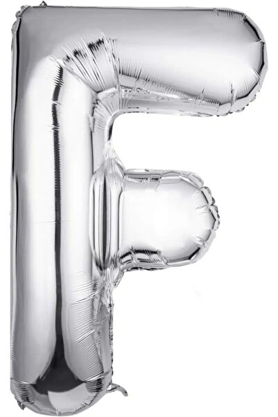 Baloane Vesele Balon Folie Litera F Silver 40 cm LTR5-F