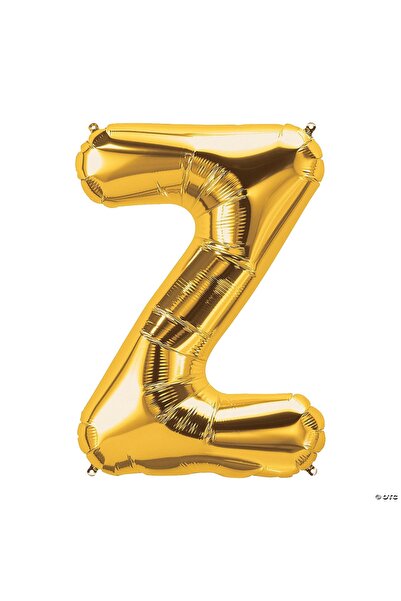 Baloane Vesele Balon Folie Litera Z Gold 40 cm LTR6-Z