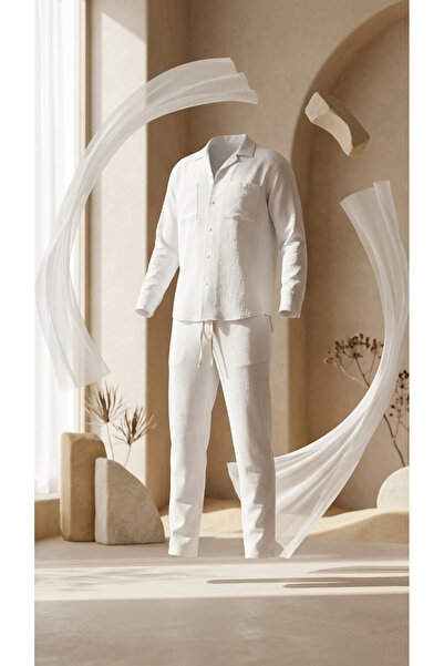UniqueStuff White Linen Suit