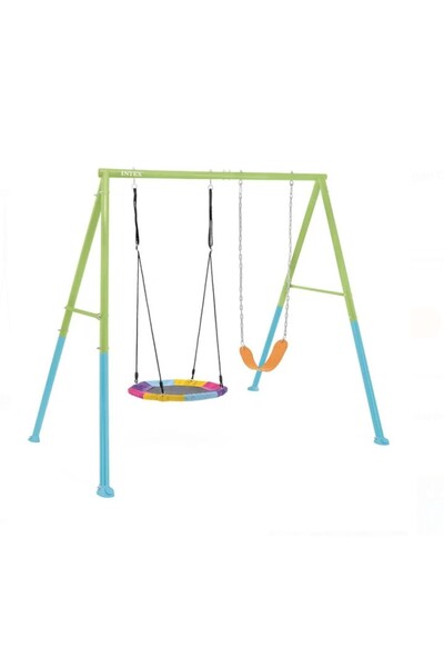 Intex Set Leagan Dublu cu Leagan Cuib & Leagan Clasic | Cadru Otel Galvanizat...
