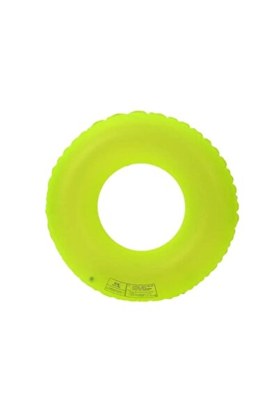 OEM Colac de înot gonflabil pentru copii, transparent, verde neon, 60 cm