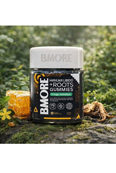 Bmore Manuka + Roots Gummies with Manuka Honey, Maca Root, Moringa & Vitamin ...