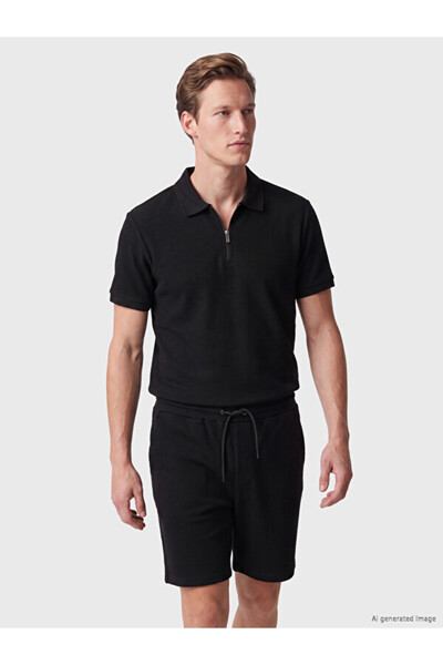 LC Waikiki Esvab • Modern & Distinctive Devrik Roba Collar Textured Men's T-S...