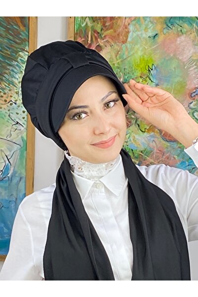 MY UKİYO STORE Tek Biritli Tesettür Fularlı Şapkaşal