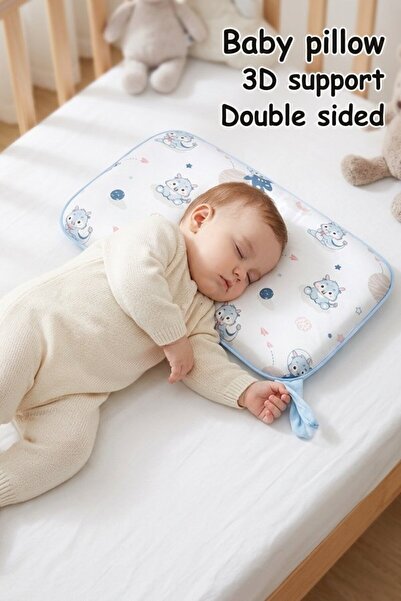 Generic 1 Cotton Anti Flat Head Support Pillow Sleep 3D Zoned Double Sided Re...