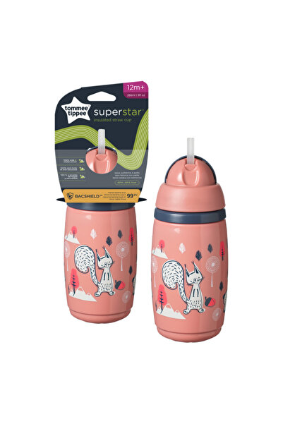 tommee tippee Superstar Superstar Cana cu pai - 266 ml - roz