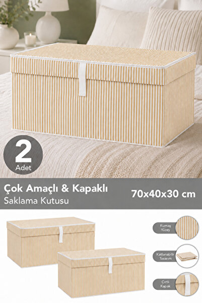 Meleni Home Set of 2 Mega Plus Storage Boxes - Multi-Purpose Storage Box with...