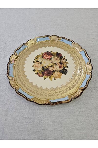MİMSEGÜN DEKOR El Boyamasi Round Wooden Tray