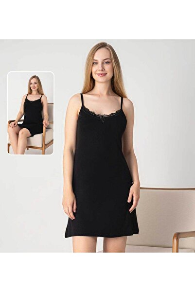 Erse Women's Rope Strap Lace Summer Nightgown Soft Texture Home Dress Combina...