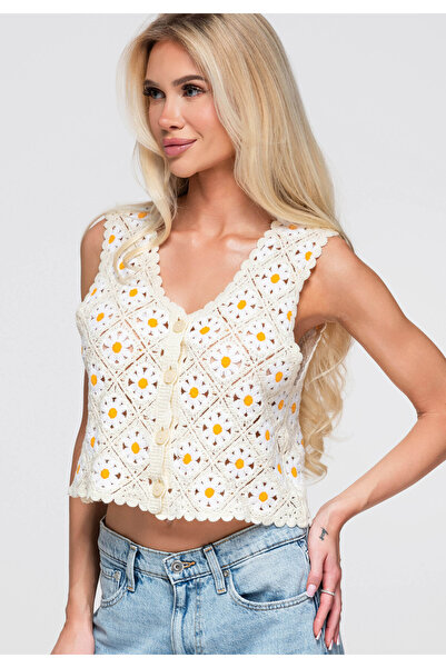 OMBRE Women's Blouse, Short Length, V-Neck OW-TS-E0047