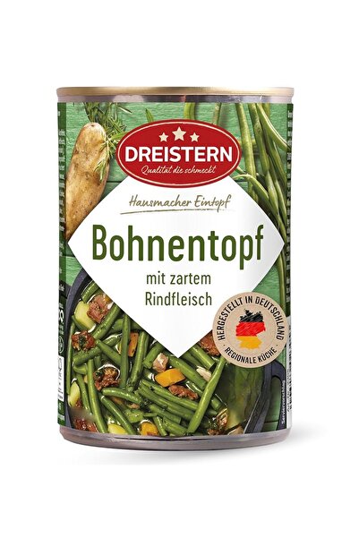 dreistern Tocana de fasole verde cu carne de vita 800g