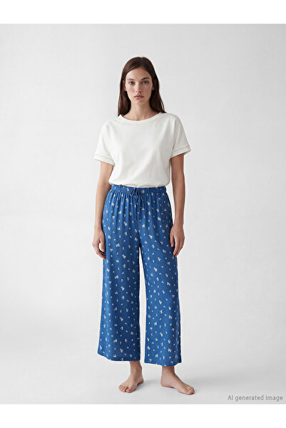 LC Waikiki Peak New Season Elastic Waist Floral Women's Pajama Bottoms